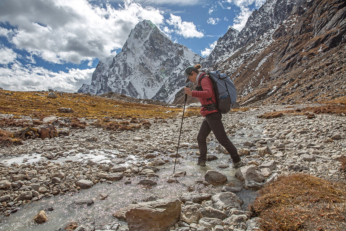 Salomon Quest 4 GTX hiking boots (water crossing in Nepal)